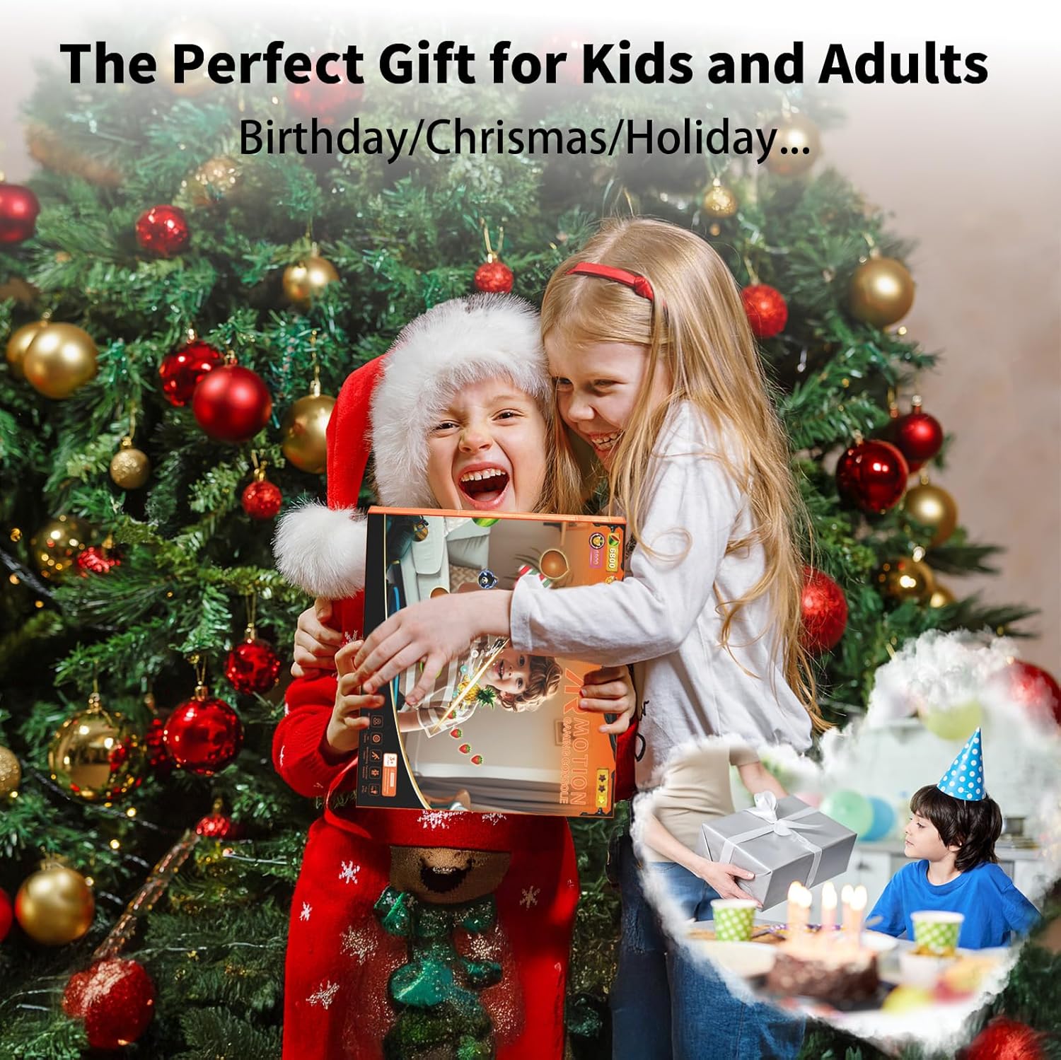 Plug & Play TV Game Box for Kids - 28 Interactive AR Games. No Internet/WiFi Needed. Safe Family Fun & Motion Control (Ages 6-12)