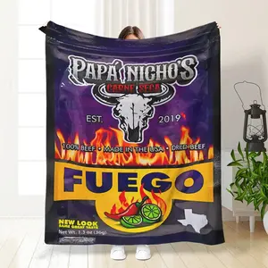 Nicho Fuego Blanket Made in Usa, Adult Fluffy Snuggle Blanket, Creative Air Conditioning Room Accessory, Cozy Home Decor, Soft Fleece Blanket, Thick Warm Blanket, Flannel Fleece Blanket, Fluffy Soft Blankets