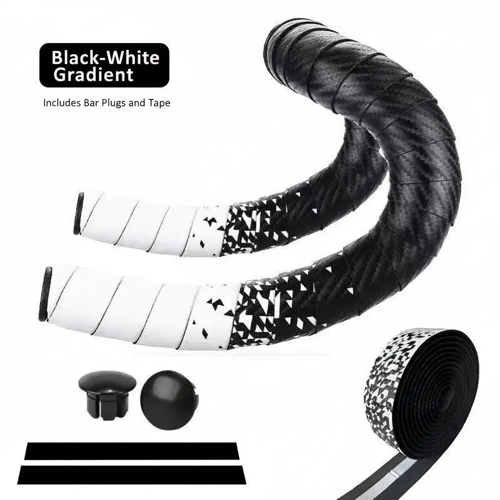 Road Bike Handlebar Tape, Cycling, Breathable Anti-Slip, Sponge Shock Absorption, Ergonomic Handle Wrap, Lightweight Structure, Grip Enhancer, Easy Installation, Outdoor Cycling Accessories