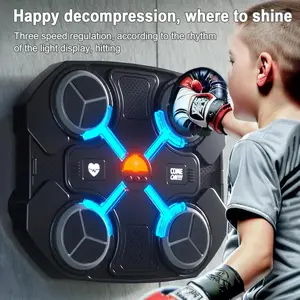 Smart Wall-Mounted Boxing Trainer with LED Lights and Music Game, Interactive Boxing Trainer, Fun Home Fitness Equipment, Ideal Gift, Indoor Adult Electronic Target