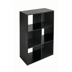 11" 6-Cube Storage Organizer, Black
