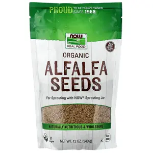NOW Foods Organic Alfalfa Seeds, 12 oz (340 g)