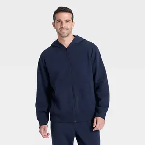 Men's Active Comfort Fleece Full-Zip Sweatshirt - All In Motion Navy Blue S