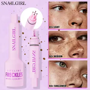 Natural Freckle 5-Piece Pen Set, Quick-Drying Waterproof Lightweight Coverage, Temporary Makeup Freckles, Beauty Enhancement Tool