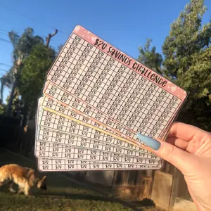 20 dollar savings challenge WITHOUT envelope (rainbow) | A6 Size