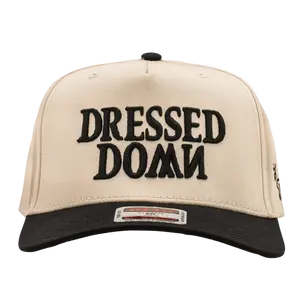 Dressed Down 5 Panel Snapback -BLACK/NATURAL