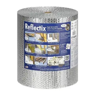 Reflectix 5018763 16 in. x 50 ft. R-3.7 to R-21 Reflective Radiant Barrier Foil Insulation Roll - 67 sq. ft.