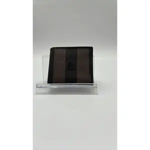 Pre-owned Leather Luxury Bags & Accessories Fendi Pequin Coated Canvas Bifold Wallet Date Code: 281001445068