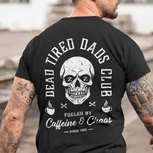 Dead Tired Dads Club Custom Tshirt, New Dad Shirt, Funny Dad Shirt, Caffeine Addict, Fathers Day Gift, Gift For Dad, Personalized Dad Tee