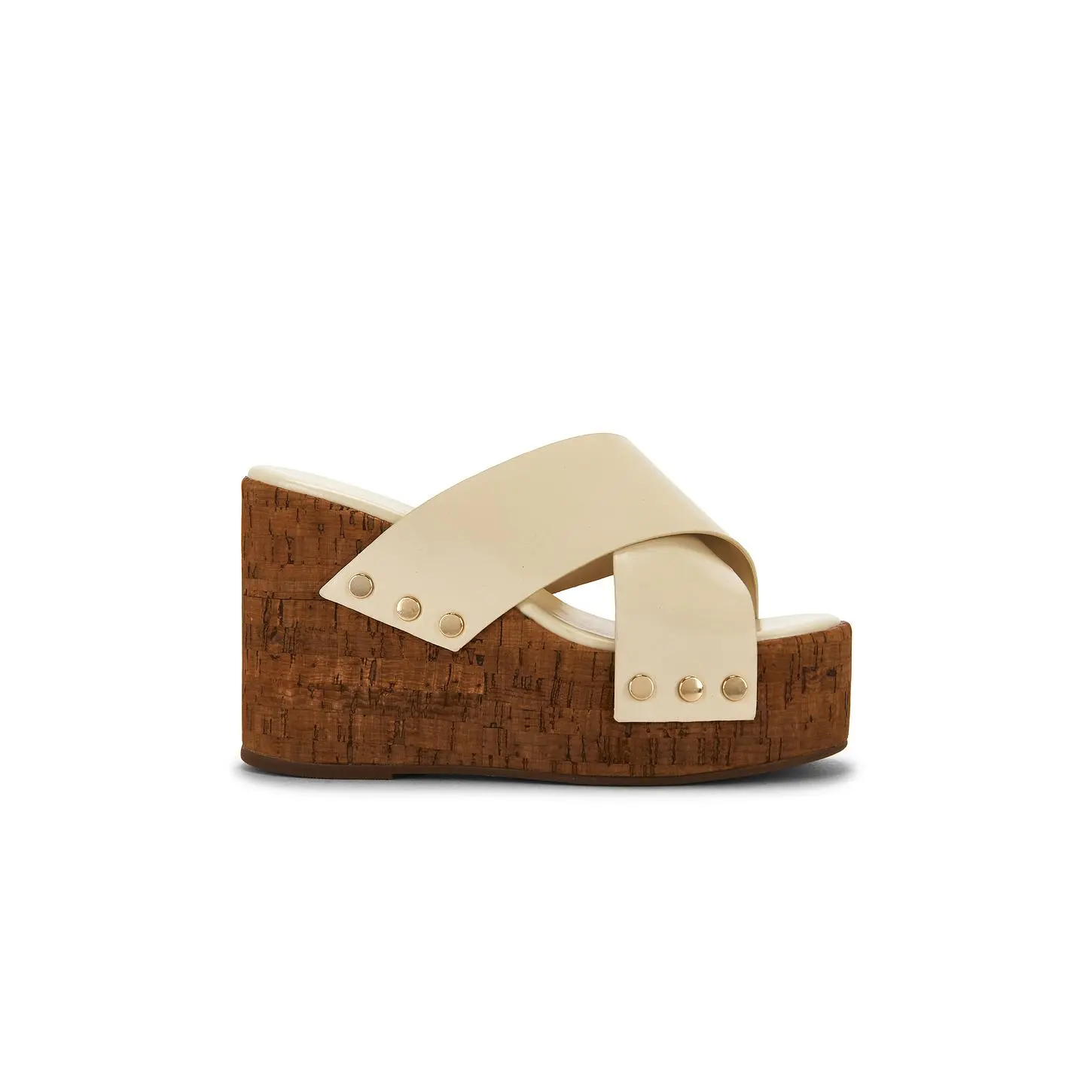 Schutz Serena Wedge Sandal in Egg Shell