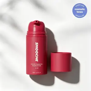 Smooche Color-Adaptive Liquid Foundation, SPF 15 Daily UV Protection, 24HR Transfer-Resistant Long Wear, Buildable Light-to-Full Coverage, Vegan Cruelty-Free Clean Beauty Base Makeup
