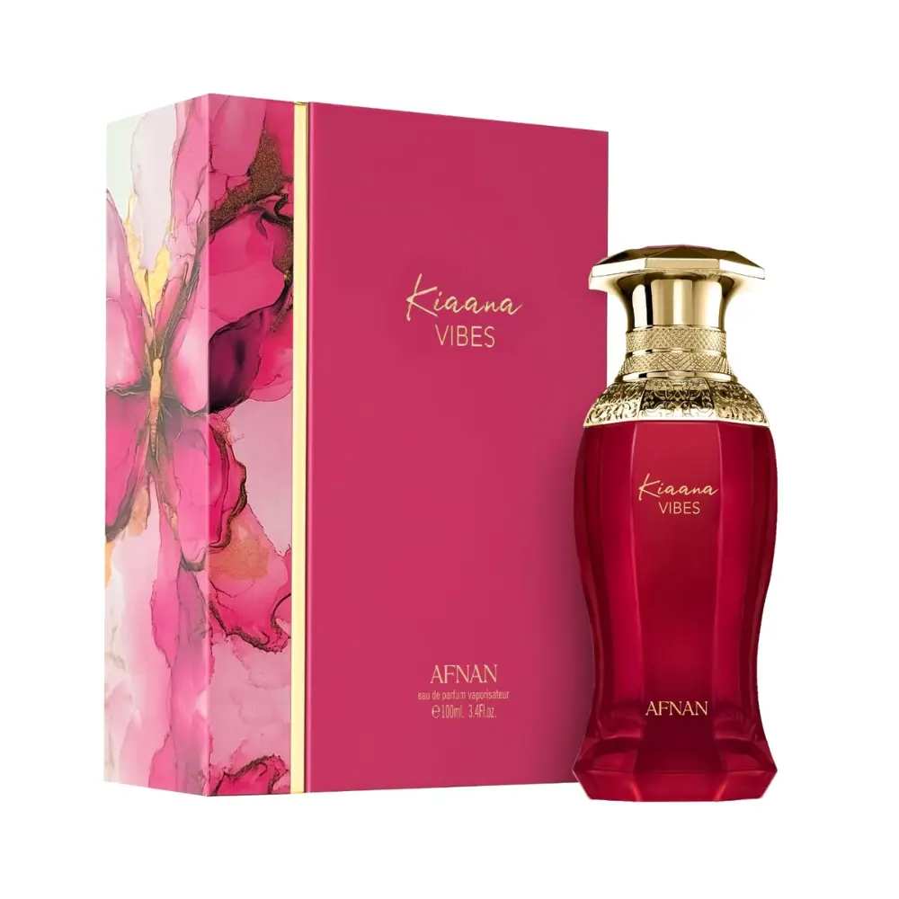 Afnan Kiaana Vibes Pour Femme Eau de Parfum 3.4 oz | Pistachio Gelato, Raspberry & Tonka Bean Women's Perfume | Sweet Fruity Floral Fragrance