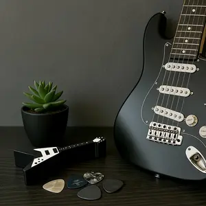 10-Slot Guitar Pick Holder: Gibson Flying V Style, Trendy Guitar Accessory, Never Lose Your Picks – Perfect Gift for Electric/Acoustic/Classical Guitar Players (Xmas/Birthday/New Year)