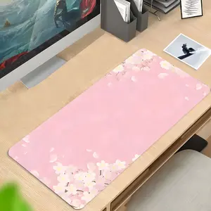 Cherry Blossom Large Gaming Mouse Pad,Aesthetic Desktop Drotection Pad,Washable Rubber Pad Non-Slip Lock Edge Multi-Size Mouse Pad Suitable For Home Office,Good Gift for Family and Friends