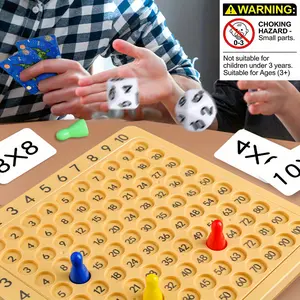 Math Learning Chess Set for Kids & Students, Multiplication Board Game, Educational Math Toy, Ideal Gift for Children Ages 6+