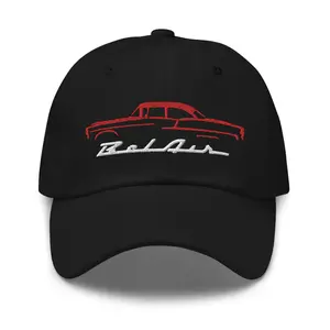 1955 Chevy Bel Air Silhouette Matador Red Antique Car Dad hat