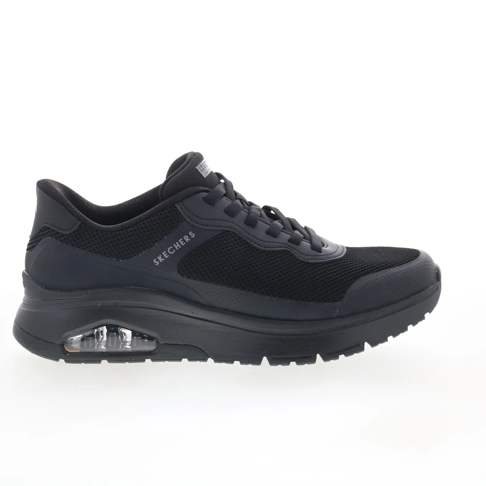 Skechers Slip-Ins: UNO Flex - Step N Knit Mens Black Sneakers Shoes