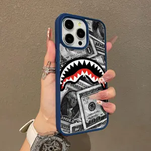 Shark Mouth pattern Phone Cases for iPhone17 16 15 14 Pro Max 13 12 11 Plus X XS Smartphone Shockproof Protection  Cover Cellphone Protective magsafe magnetic case Aesthetic Resistance Casing Protector