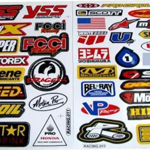Racing Gear Decal Sticker Mx Motocross Dirt Bike ATV 2 Sheets #R203 by Rockstar