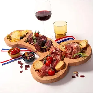Novelty Funny Charcuterie Board Solid Wood Cheese Fruit Meat Serving Platter for Aperitifs Parties & Gatherings Kitchen Gift Idea