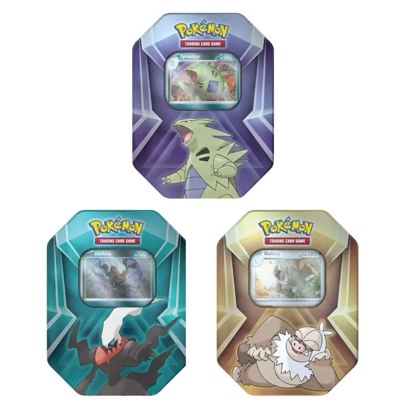 Pokémon Triple Whammy Tin - Official TCG Trading Card Box, Collectible, Authentic, English Cards