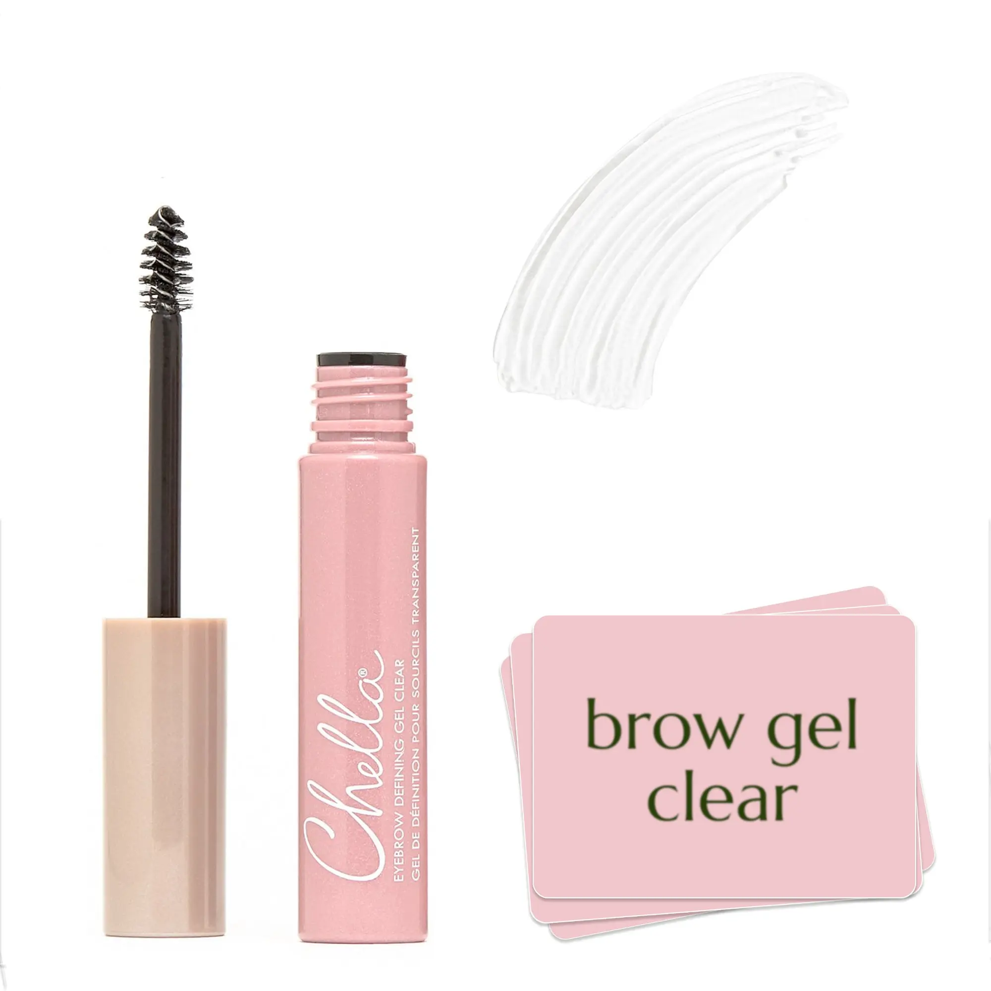 Chella Eyebrow Gel, Defining Clear Eyebrow Gel - Lightweight Formula for Natural, Long Lasting Makeup - Vegan, Cruelty Free, Paraben Free, Gluten Free