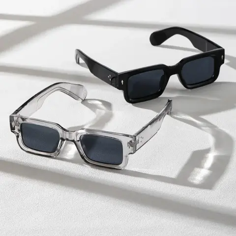 Square Frame Trendy Casual Classic, Lightweight Durable UV Sun-Protective Sporty Shades for Women and Men, Travel Essentials and Back-to-School Gifts, High Quality Square Framed Sunglasses for Fall Outdoor, Great His & Hers Gifts, Stylish Sunglasses