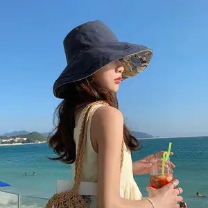 Women's Adjustable 2026 Japanese-Style Reversible Floral Cotton-Linen Bucket Hat, Summer Wide-Brimmed Sports & Outdoor Hat for Face Coverage, Sun Protection, UV Shielding, Adjustable Bucket Hat