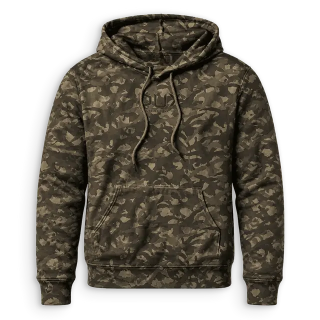 DUX Backwoods Camo Thermal Hoodie, Camo Hoodie For Men, Breathable Camo Print – Original Hunting Style Tee for Men & Women