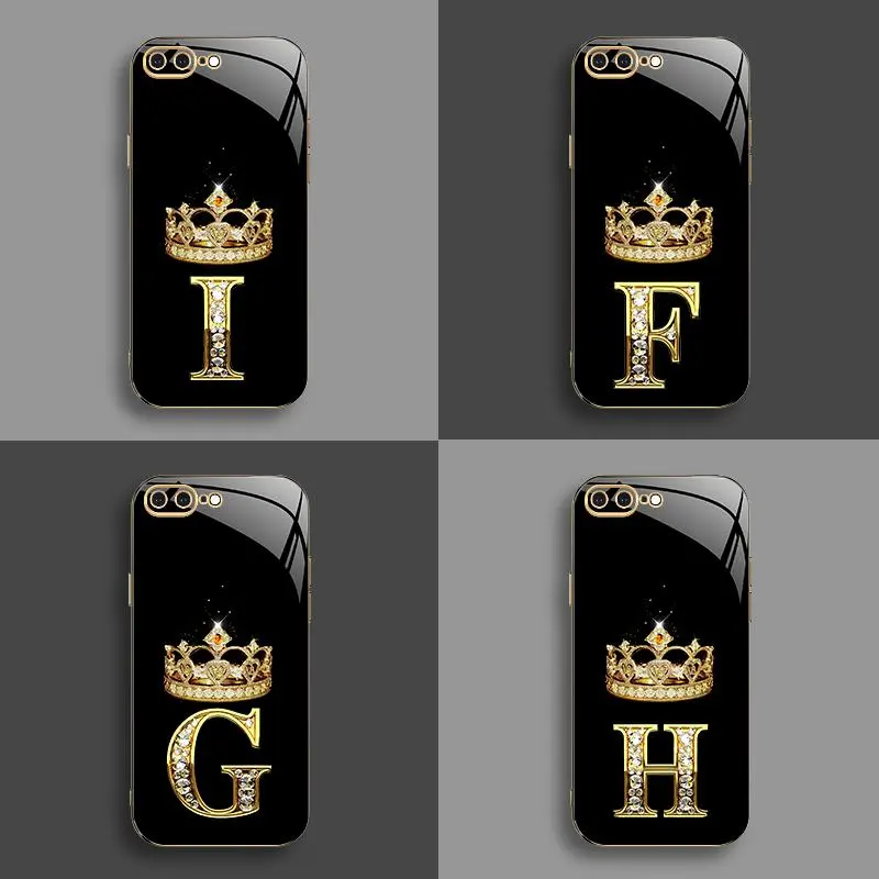 High-End Crown Electroplated Gold Edge Casing for iPhone 7 Plus, Business-Style Simple Protection Cover, Shockproof Anti-Fall Anti-Fingerprint Mobile Phone Accessories (888)