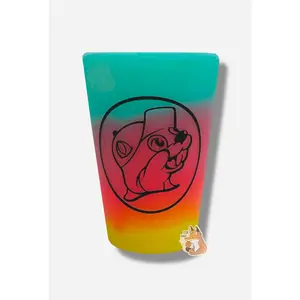Buc-ee's Silipint Aurora Shot Glass Drinkware Gradient Silicone Rainbow Gradient Design Unbreakable Food-Grade Silicone Dishwasher & Microwave Safe