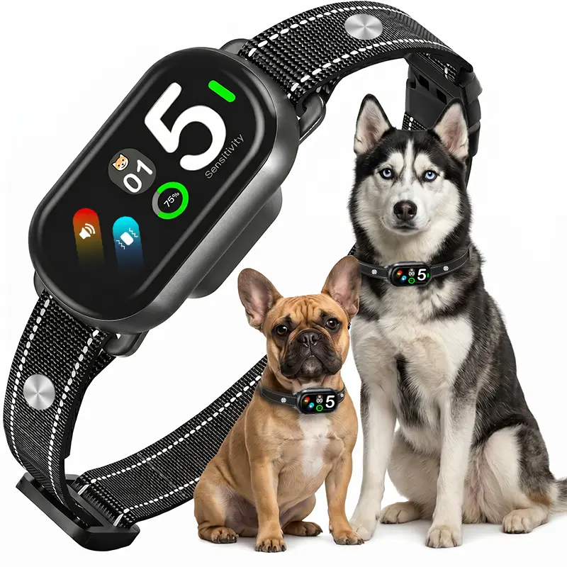 [2026 Newest ] Dog Bark Collar for Small Medium Large Dogs, Rechargeable Ultra-Light Anti Barking Collar with 5 Adjustable Sensitivity,Bark Stop Device,Beep Vibration Modes,IP67 Waterproof