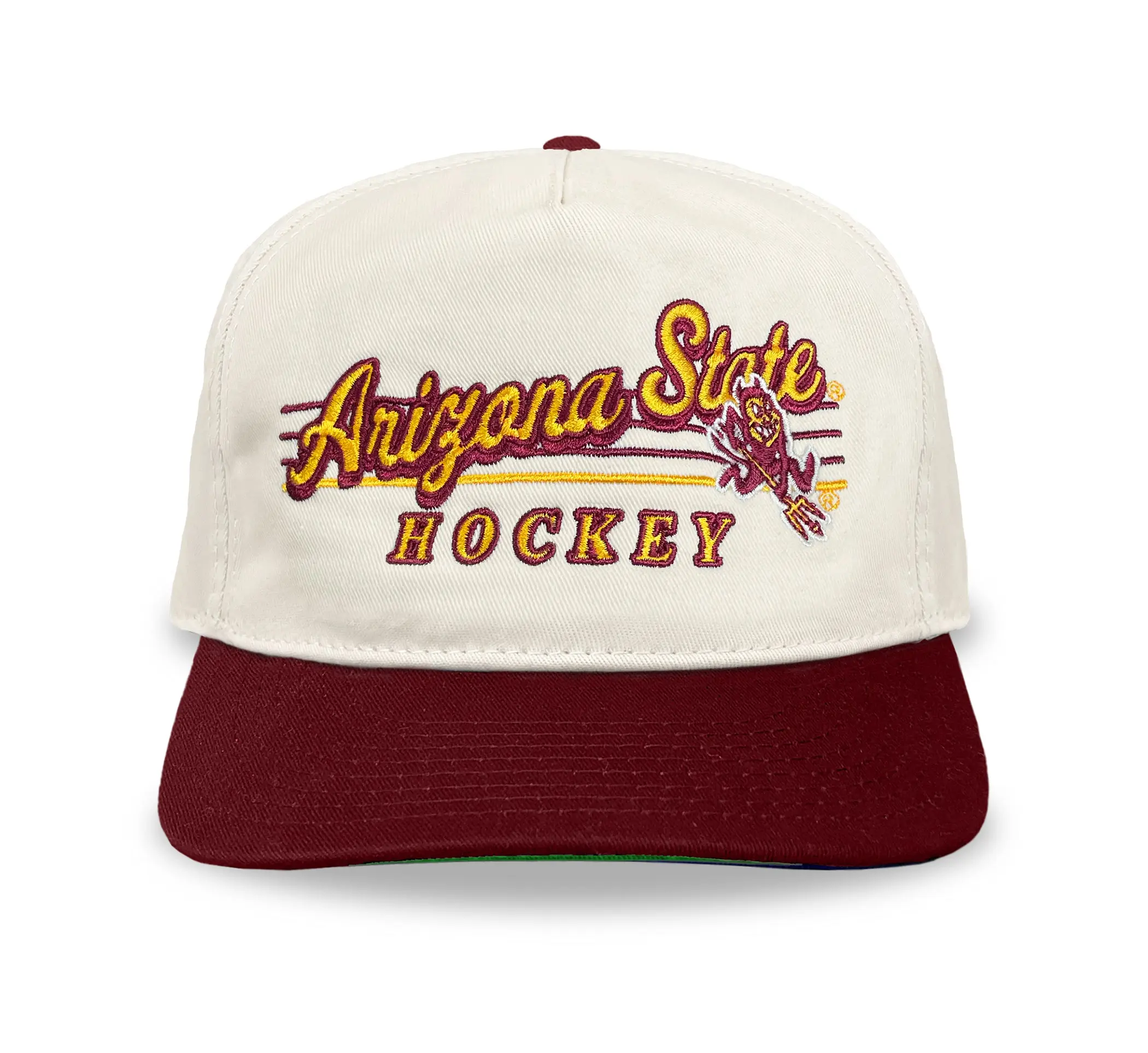 Arizona State Hockey Snapback: Cream