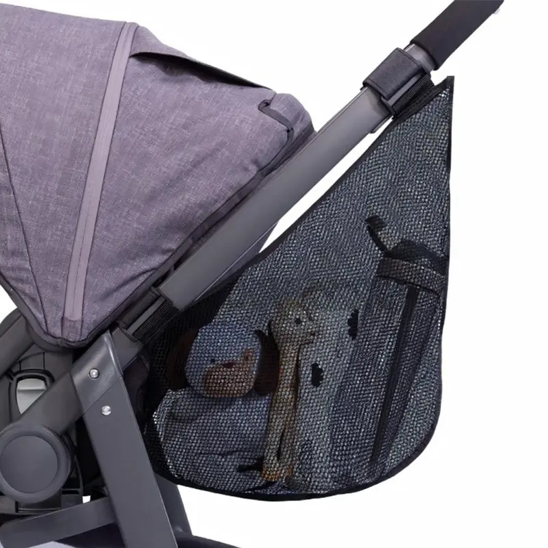 Baby Stroller Organizer, Milk Bottle Snack Toy Storage, Rear Hanging Net Bag, Convenient Infant Carriage Accessory, Stroller Accessories