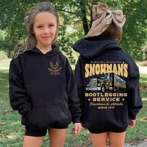Vintage Snowman’s Bootlegging Service 2 Side Kid Hoodie, Smokey and the Bandit Truck Kid 2 Side Sweatshirt, Trucker Pullover, Movie Shirt, Gift For Kid.
