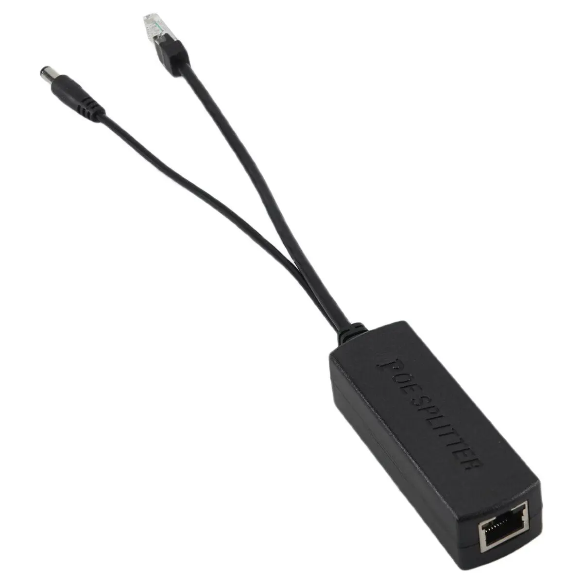 Compact Gigabit Mini POE Splitter HL-PD02 (ABS Plastic), 10/100Mbps Power over Ethernet, 12V DC Output, IEEE 802.3af Compliant for IP Cameras & Networks, Black (Automotive & Motorcycle Exterior Accessory Decoration)