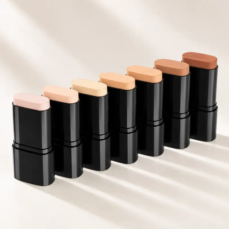 Radiant Dual-Ended Concealer + Foundation Stick with Built-in Brush | All-Day Long-Lasting, Water-Resistant & Sweatproof, One-Swipe for an Even, Flawless Base – Glow-Boosting Formula.