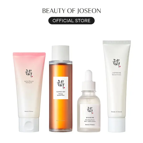 [Beauty of Joseon Official] Peel & Glow Set (Peeling Gel + Ginseng Toner + Glow Deep Serum + Dynasty Cream) | Remove Blackheads, Deep Clean Pores, Moisturize, Nourish, Brightening Kit, Glow Glass Skin Care