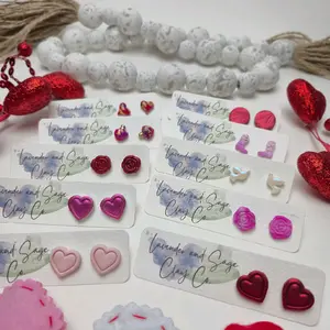 Polymer clay Micro stud earrings. You pick your stud earrings from our live reveal and receive that exact pair.