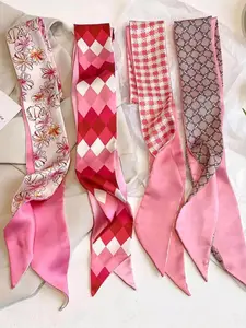 Elegant random plaid pattern headband for women - casual fashion wear, silk scarf, fashionable hair accessories, luggage and accessories.