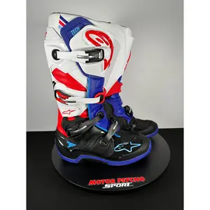 Alpinestars Tech 7 Boots - Black/Dark Blue/Red/White - CLOSEOUT