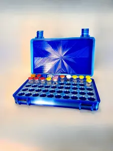 Freezer Peptide, GLP Storage Case with Vial Caps! Holds 50 3mL Vials - Made from PETG, the same material used for water bottles