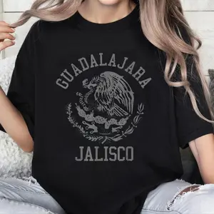 100% Cotton Guadalajara Jalisco Mexico Pride Mexican Flag Vintage T-Shirt