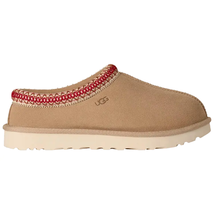 UGG Wmns Tasman 2 Slipper Sand Dark Cherry Round Toe Summer Home Wear True to Size Cozy Nights, Women, Shoe, Footwear, Slide, Casual