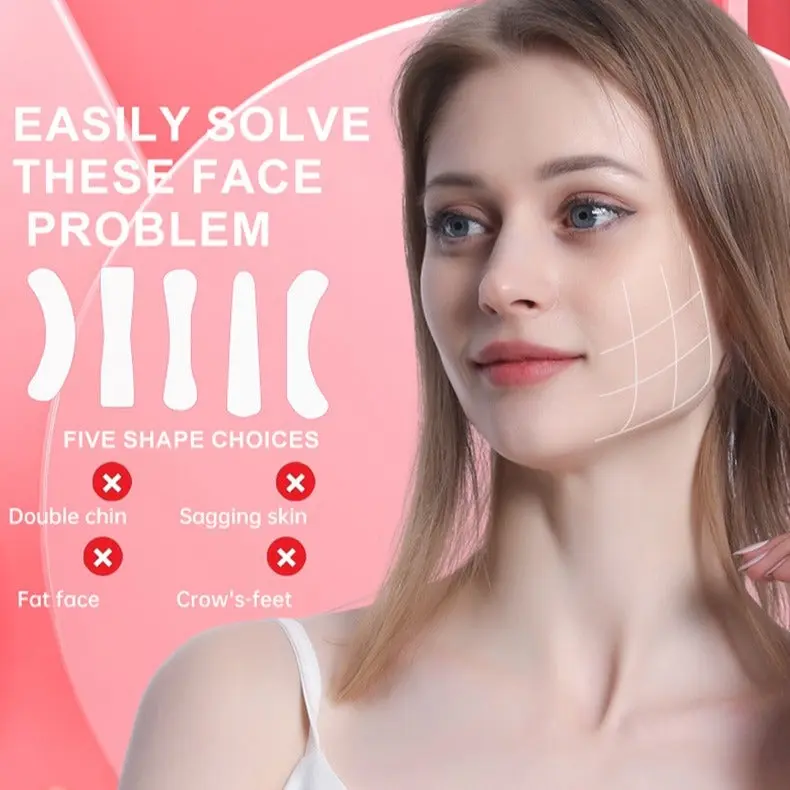 Facial Lifting Patches for Instant Skin Tightening, Invisible Lightweight Contour Tape that Blends with Skin, Hypoallergenic, 30/60 Pcs