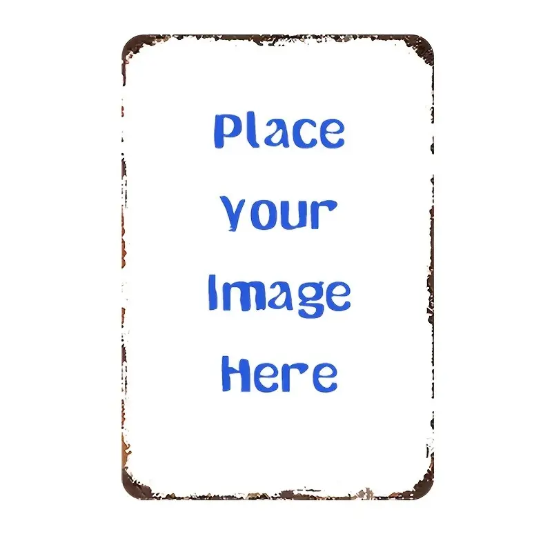 Metal Wall Art Sign - Personalized Text/Logo/Photo - Vintage Rustic Iron Plaque 8"x12" (20x30cm) - Heavy-Duty Customizable Name/Message for Home, Office, Cafe, Bar - Easy Mounting Holes for /Outdoor Decoration custom beer poster