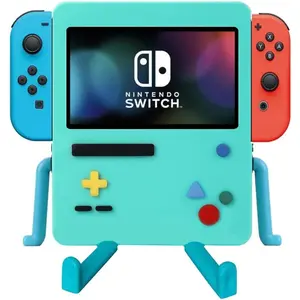 Stand for   Accessories, USB Portable Dock Playstand for   OLED Cute Case Decor (Blue)