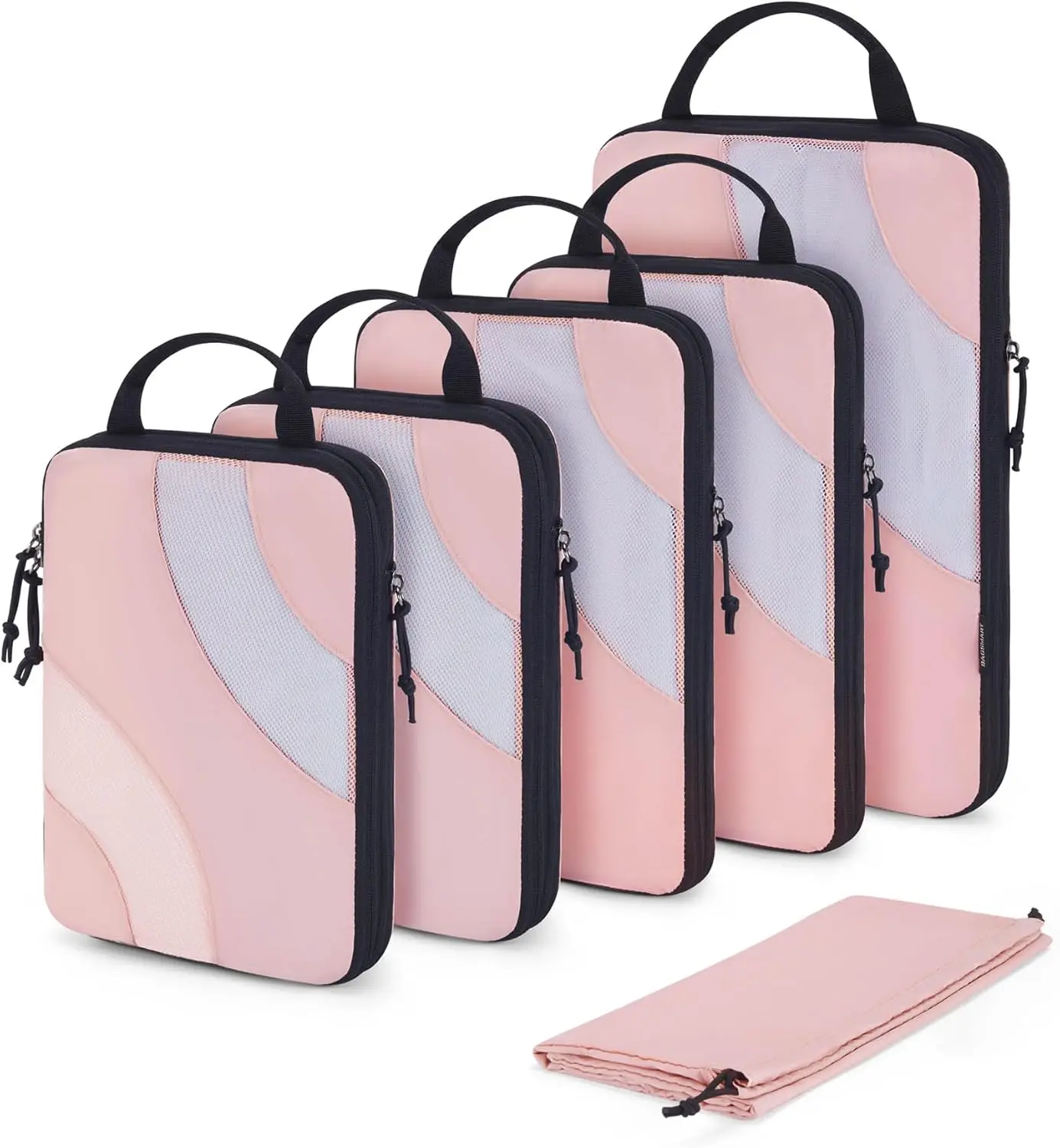 BAGSMART Compression Packing Cubes Set for Travel – Expandable Luggage Organizer Bags for Suitcase & Carry On, Lightweight Travel Packing Organizers, Space Saving Compression Cubes (2/4/6 Set)
