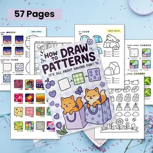Creative Effects Drawing Book for Adults: 57 Pages of Guided Tutorials on Textures, Water & Patterns | An Immersive Sketchbook for Relaxation, Stress Relief & Artistic Growth Art Sketchbooks