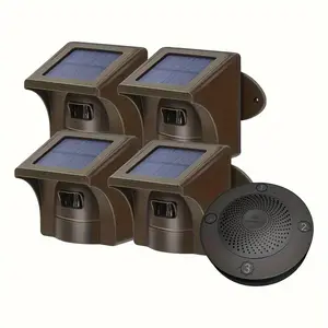 2024 Driveway Alarm, 1/2 Mile Long Range Solar Wireless Driveway Alarm Outdoor Weather Resistant Motion Sensor & Detector-Security Alert System-Monitor & Protect Outside Property